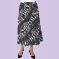 Diagonal Houndstooth Skirt
