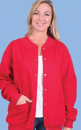 Snap Front Fleece Cardigan