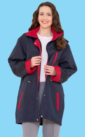 Red and Navy Wind Coat