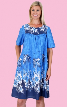 Blue Print Patio Dress