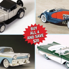 Classic Car Collectibles Set of 4!