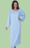 Embroidered Edge Neckline Nightgown