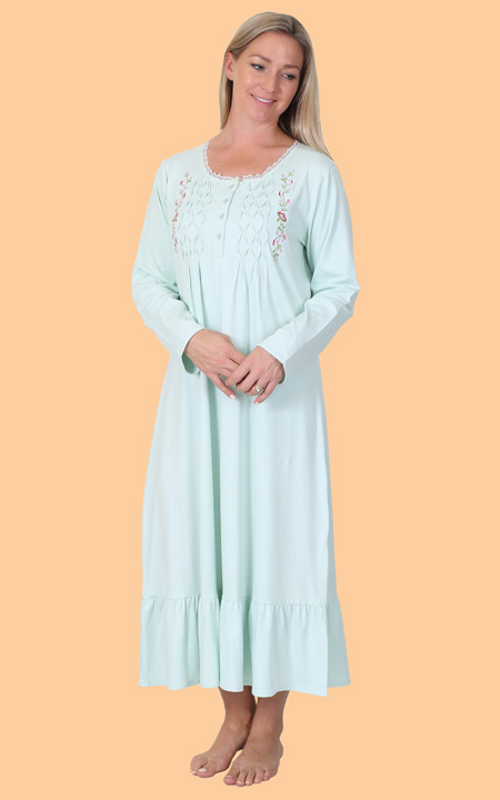 Knit Embroidered Nightgown