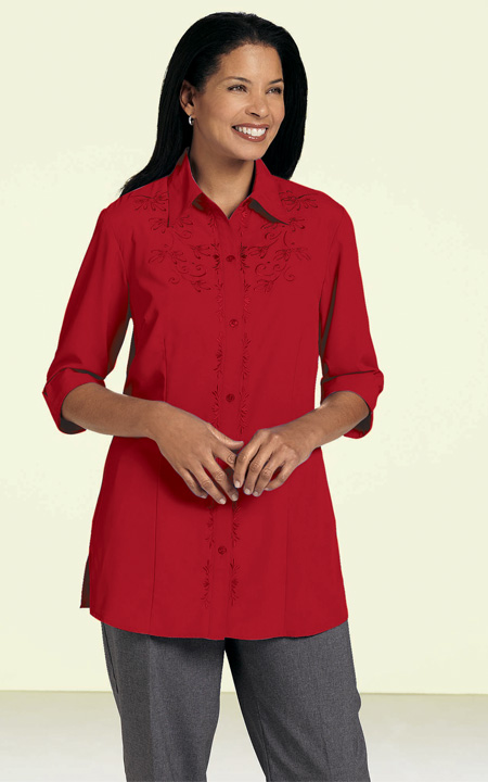 Embroidered Tunic Top