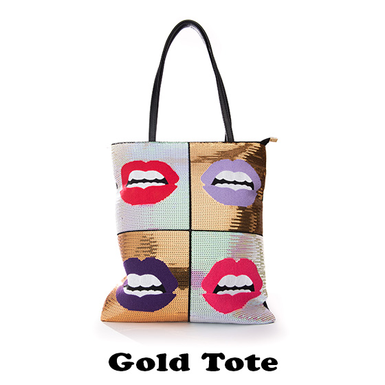 Lip Tote and Clutch Bags