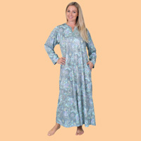 Turquoise Paisley Zip Front Lounger