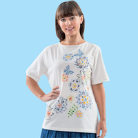 Flowers & Butterflies Beaded Top