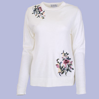 Embroidered Pullover Sweater